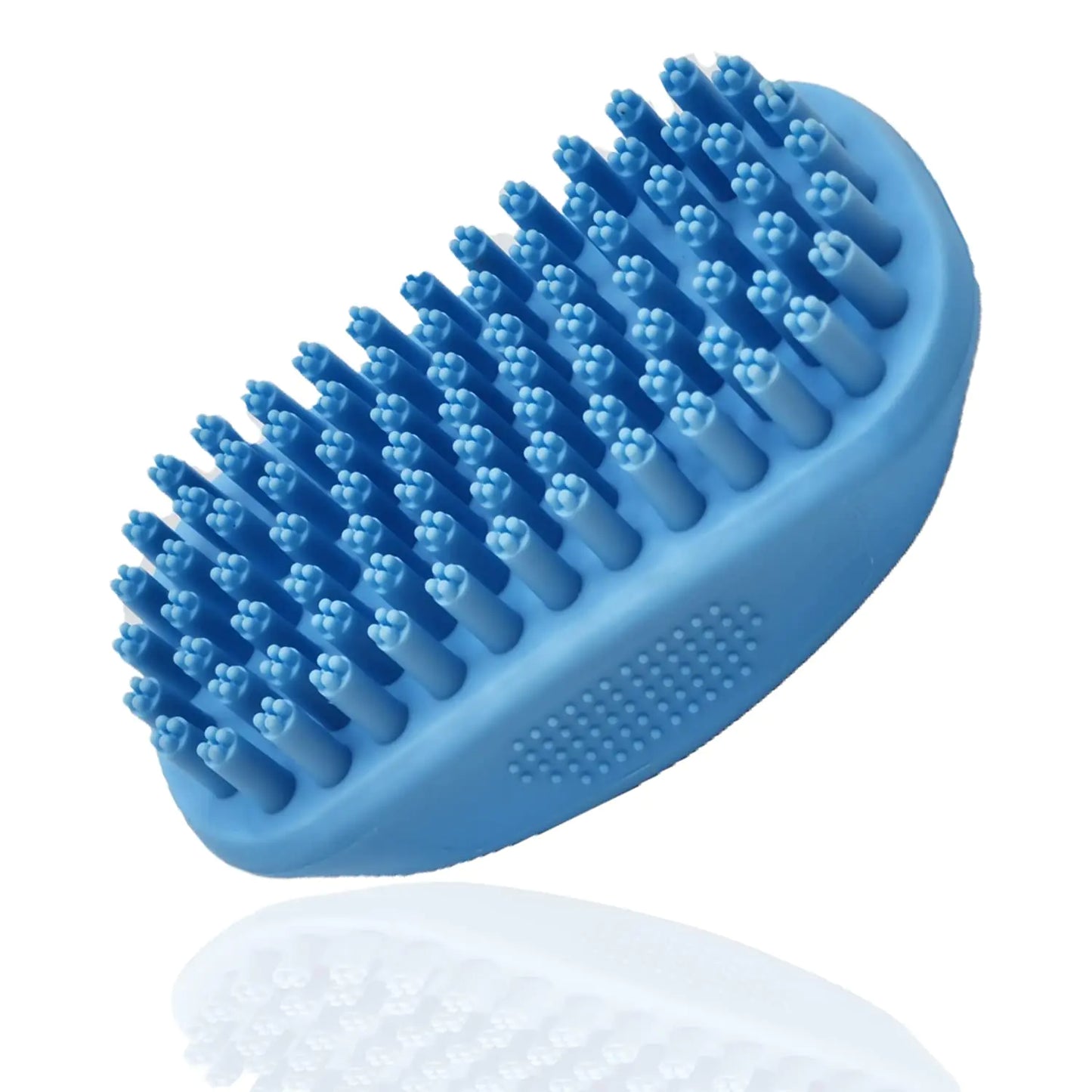 Dog Bath Brush Massaging Pet Brush Scrubber Silicon Shampoo Brush with Rubber Bristles Removes all Loose Fur Brush for Long Medium and Short Haired Pets