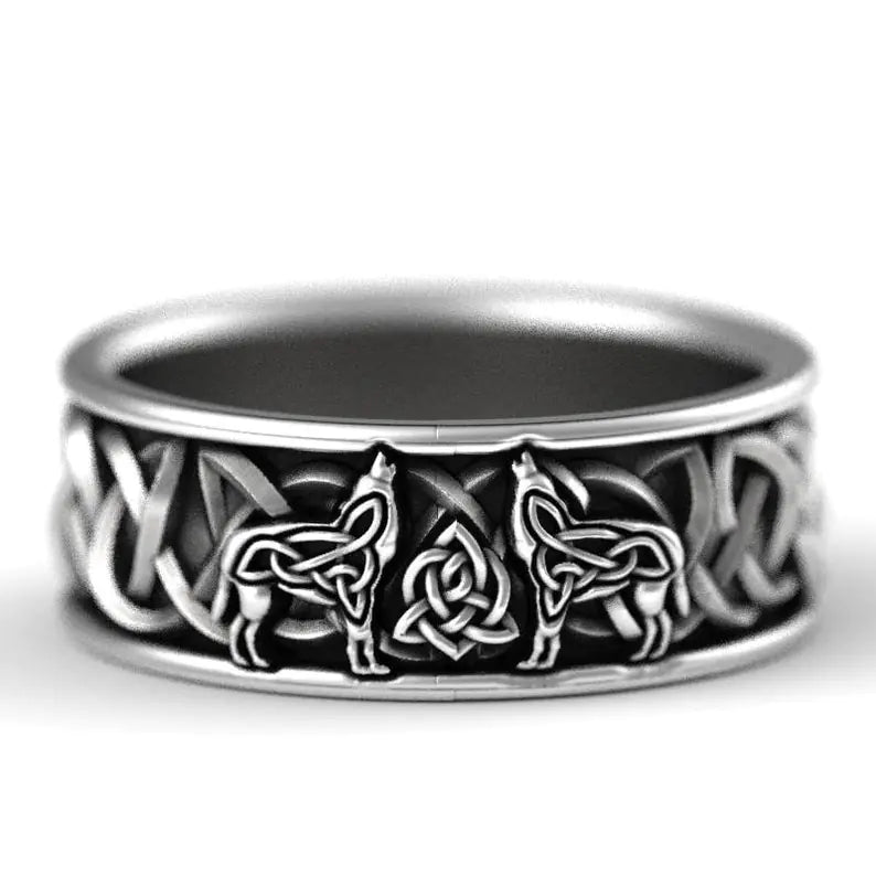 Silver Wolf Ring