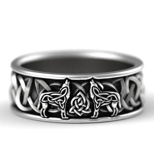 Silver Wolf Ring